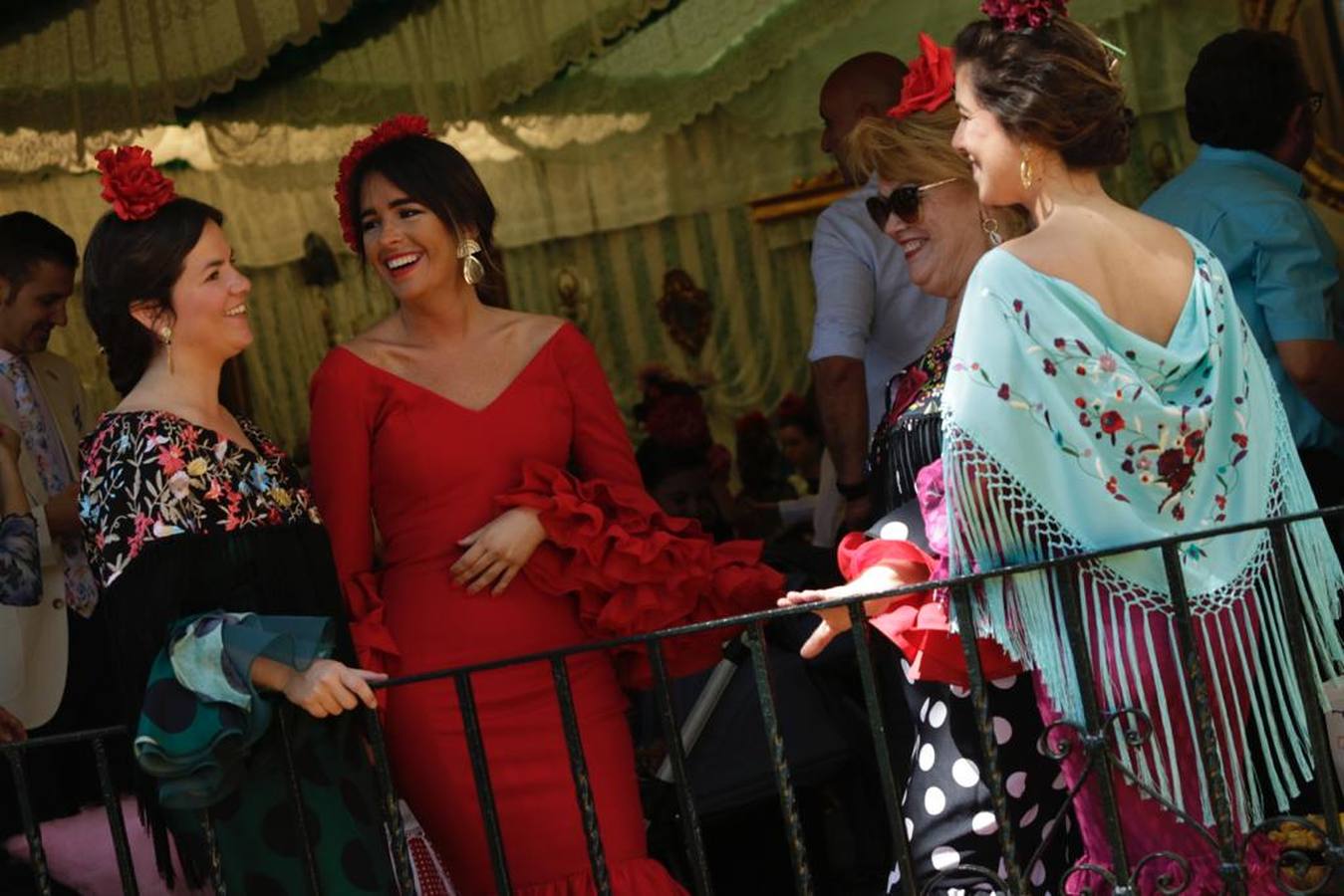 Ambiente del real de la Feria este domingo 