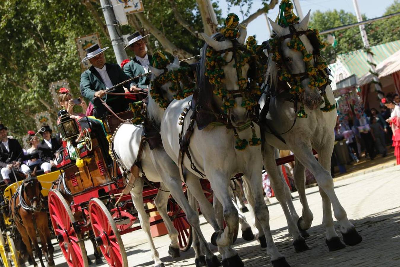 Ambiente del real de la Feria este domingo 