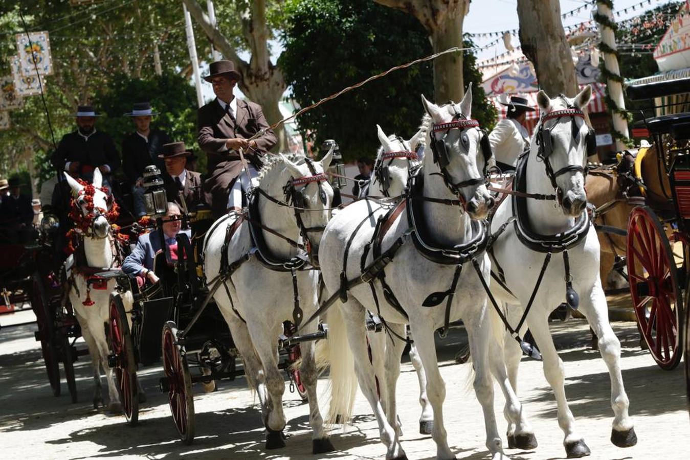Ambiente del real de la Feria este domingo 