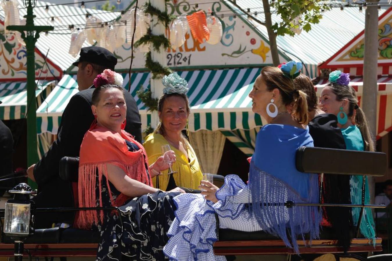 Ambiente del real de la Feria este domingo 