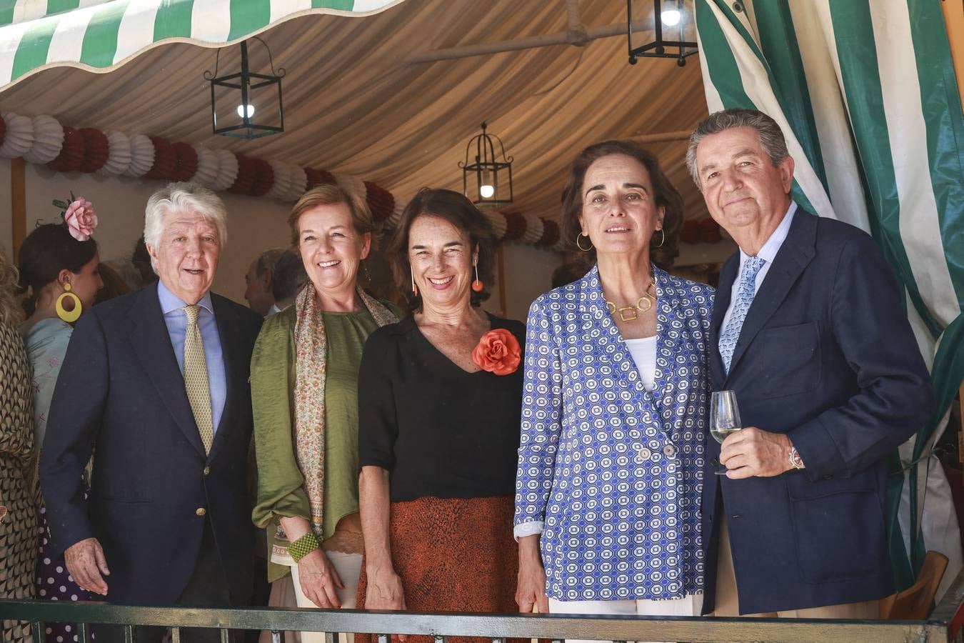 José María Cuadra, María Osborne, Pilar Barbadillo, Carmen Ovando y Carlos González-Valverde