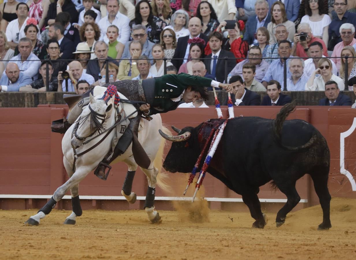 Faena del rejoneador Diego Ventura, este domingo en la Maestranza