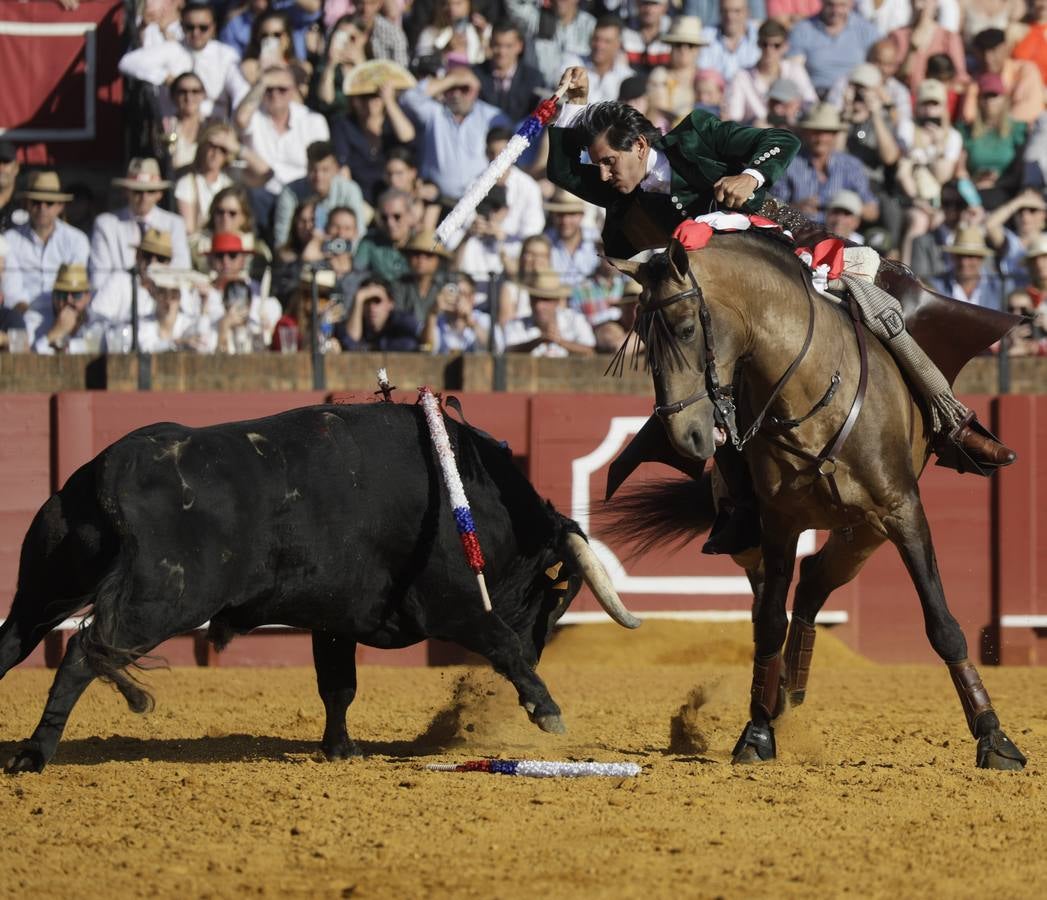 Faena del rejoneador Diego Ventura, este domingo en la Maestranza