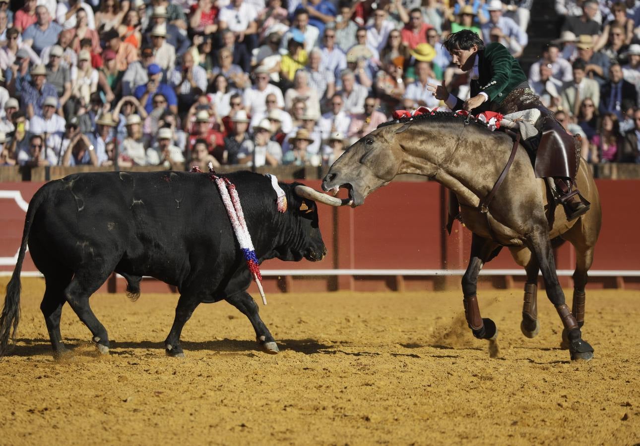 Faena del rejoneador Diego Ventura, este domingo en la Maestranza