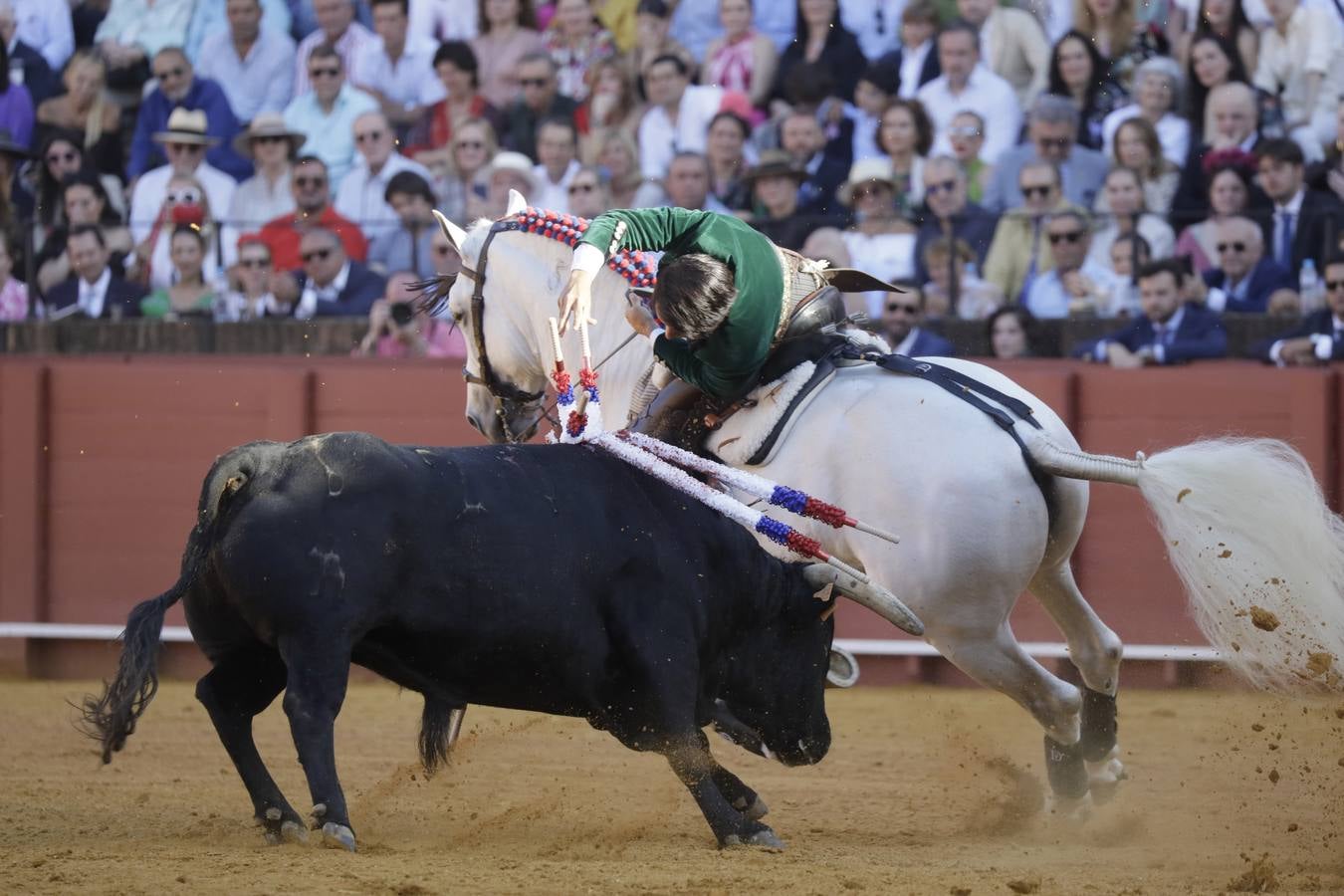 Faena del rejoneador Diego Ventura, este domingo en la Maestranza