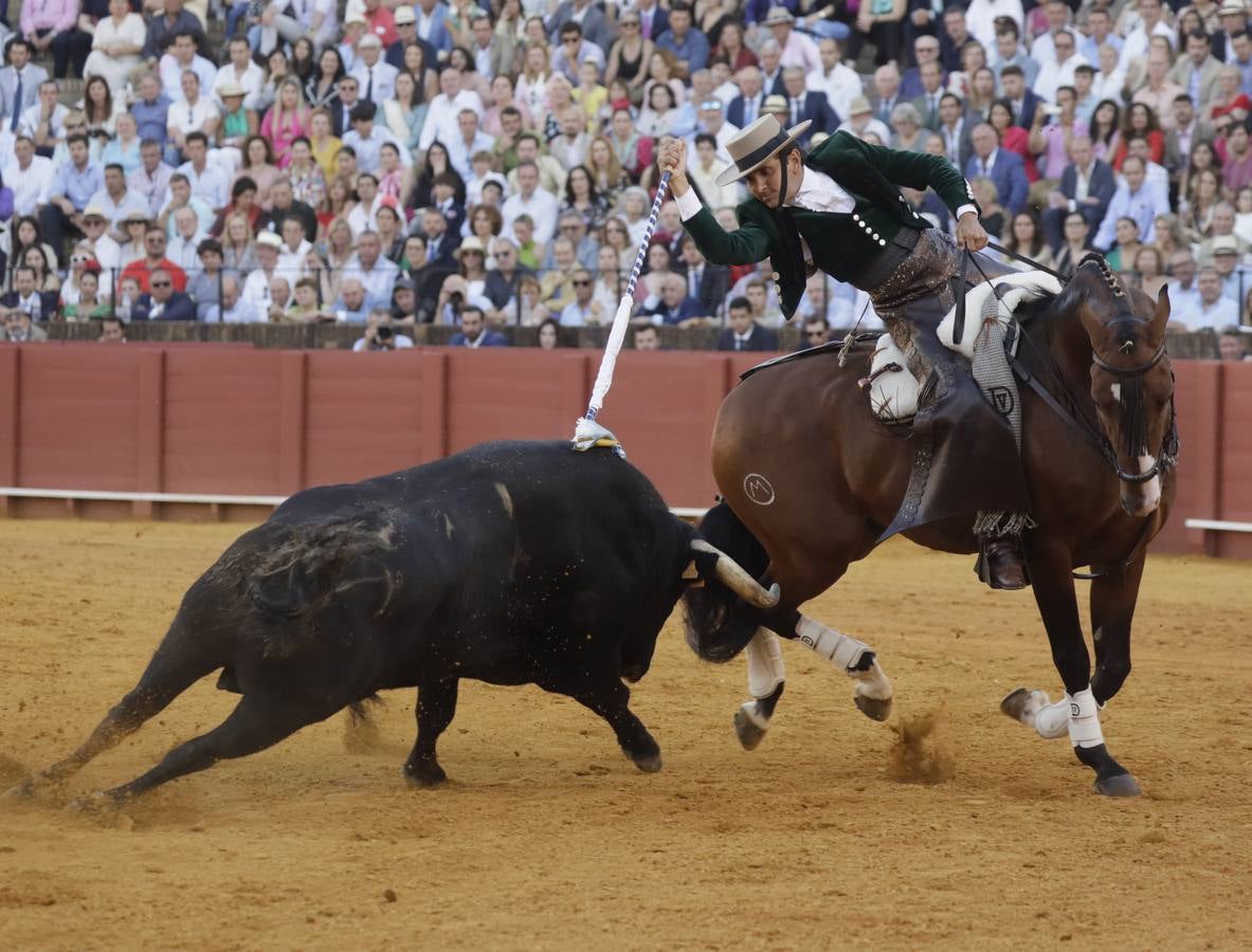 Faena del rejoneador Diego Ventura, este domingo en la Maestranza
