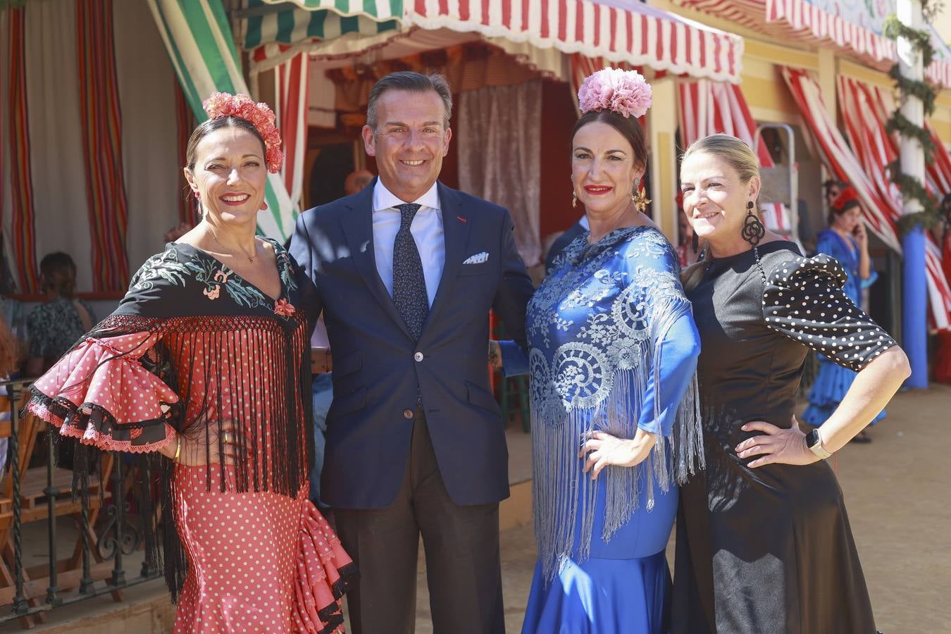 Asunción Galván, José Manuel Cortés y Marta y Pilar Ortiz