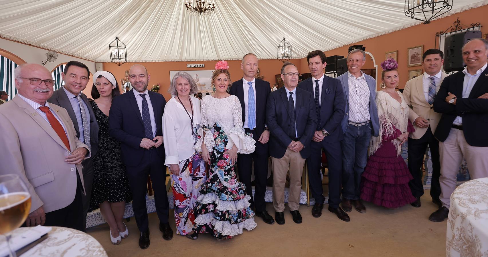 Recepción en la caseta del Colegio de Ingenieros Industriales