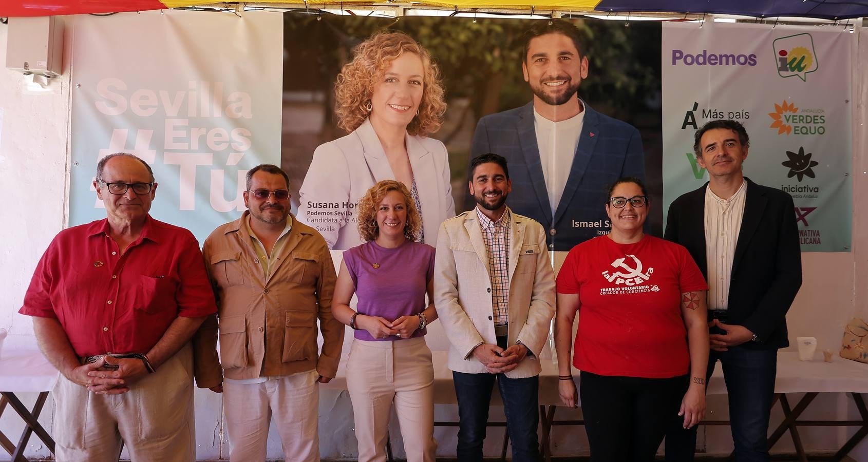 Susana Hornillos e Ismael Sánchez, en la recepción de la caseta 'La Pecera'