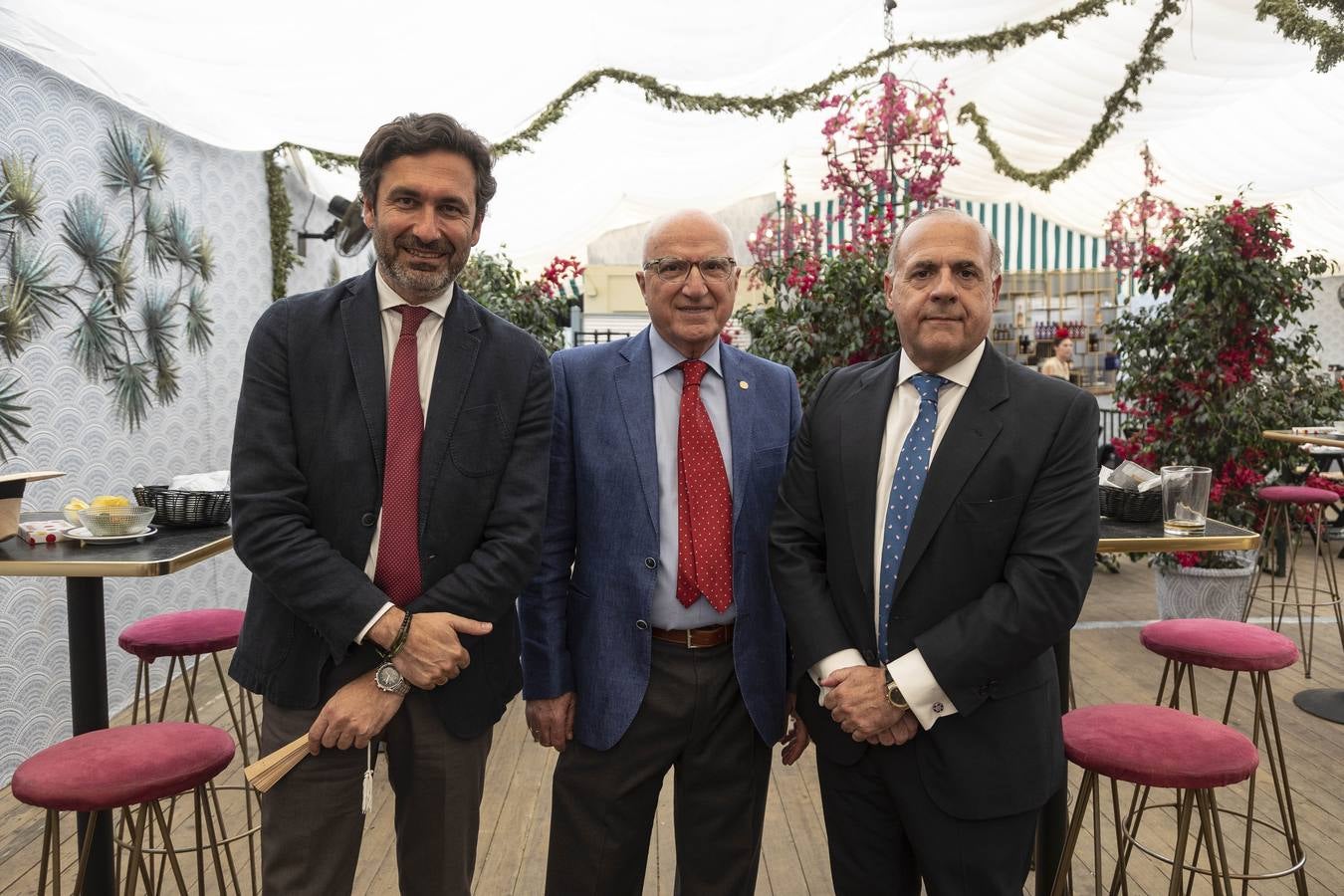 La recepción en la caseta de Viamed estuvo muy animada