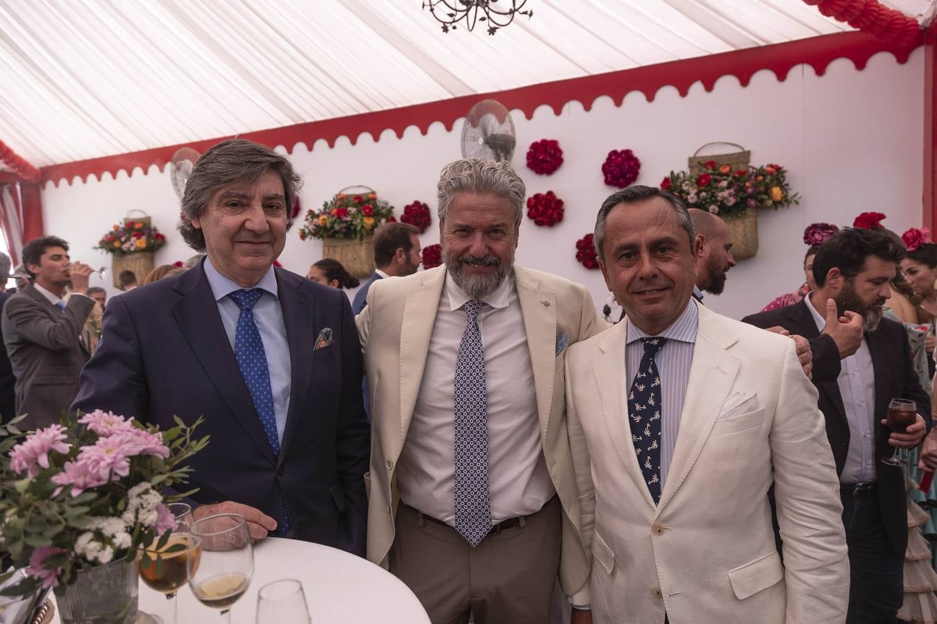 Recepción en la caseta de Cajasol