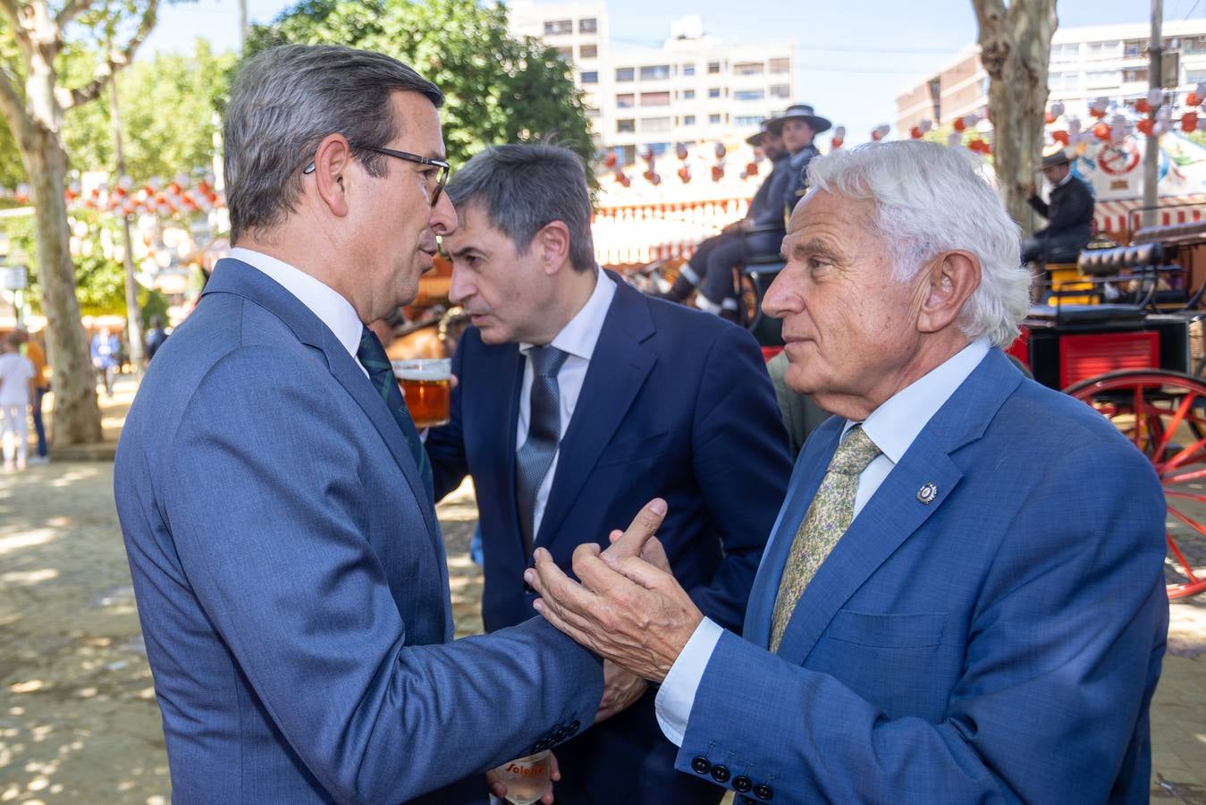 Recepción en la caseta de Endesa