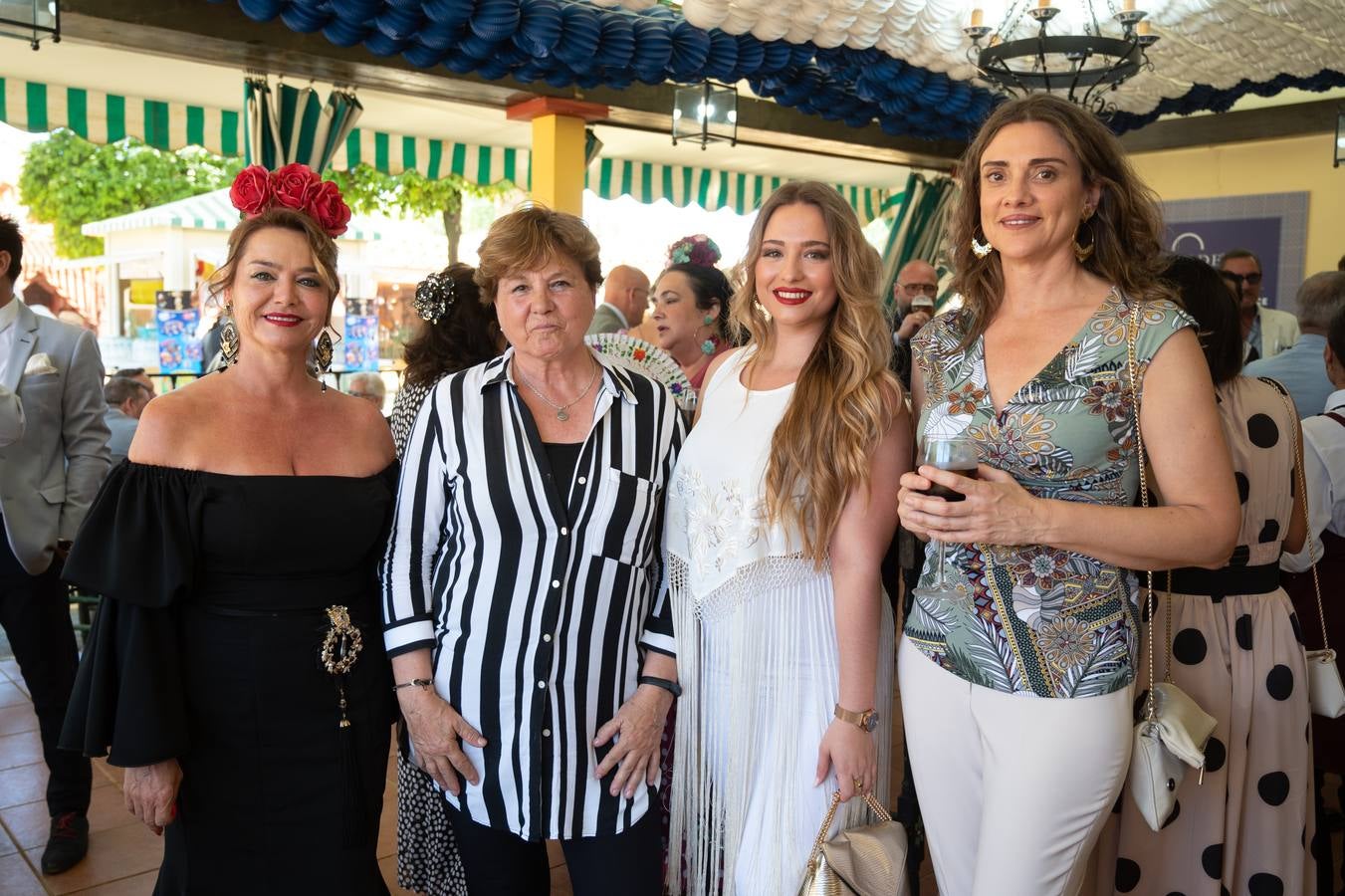 Ambiente de las recepciones este miércoles en el real de la Feria