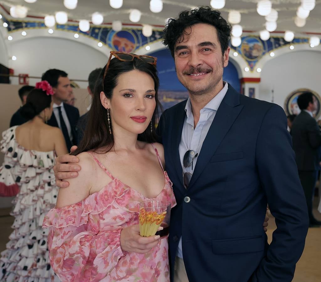 Ambiente de las recepciones este miércoles en el real de la Feria