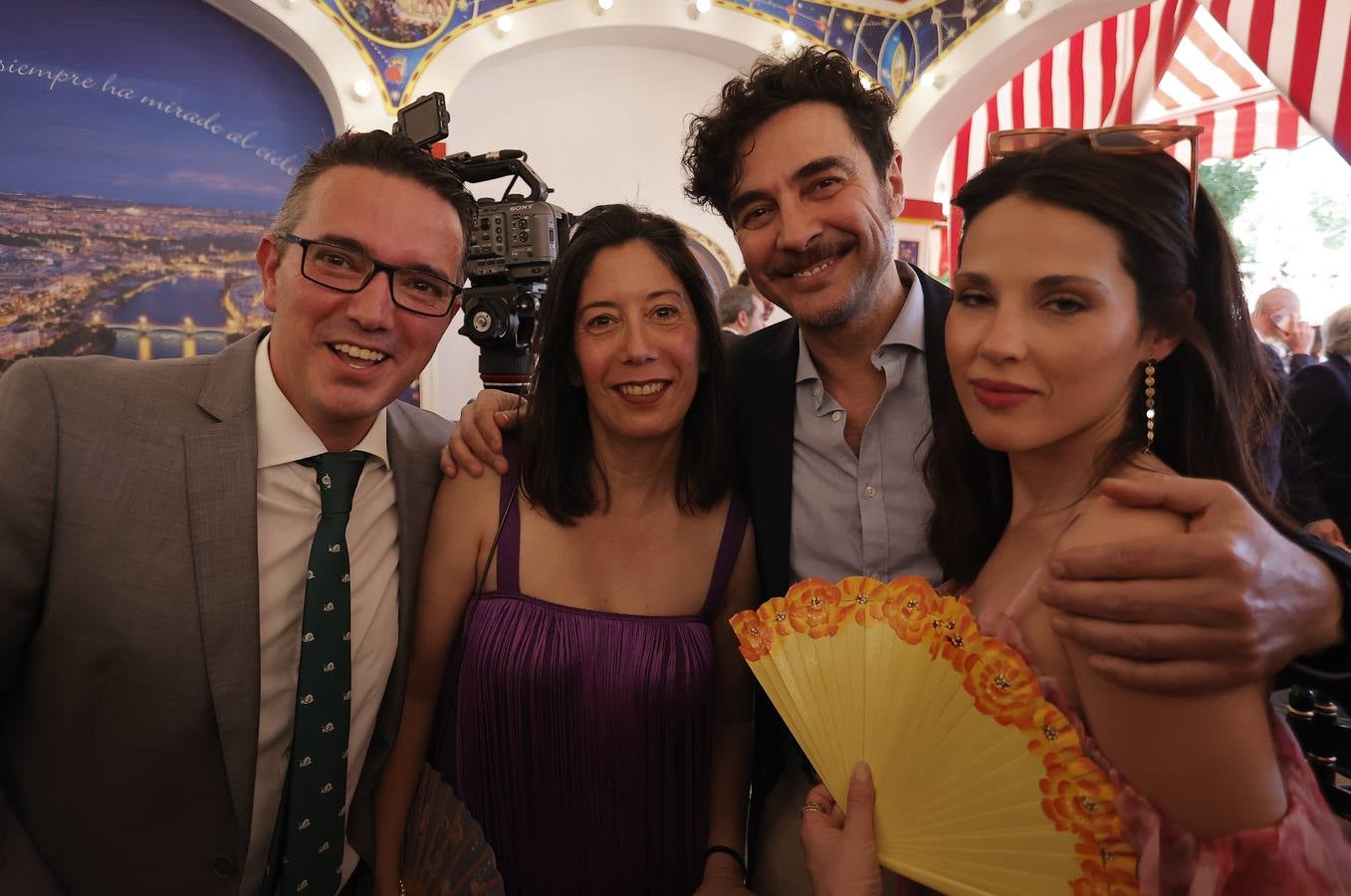 Ambiente de las recepciones este miércoles en el real de la Feria