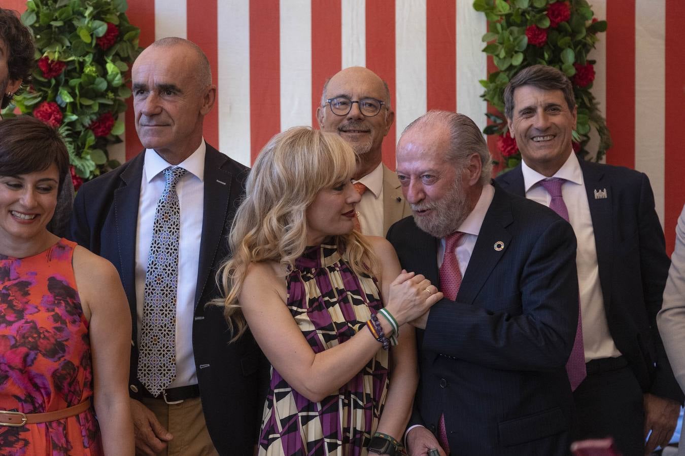 Ambiente de las recepciones este miércoles en el real de la Feria