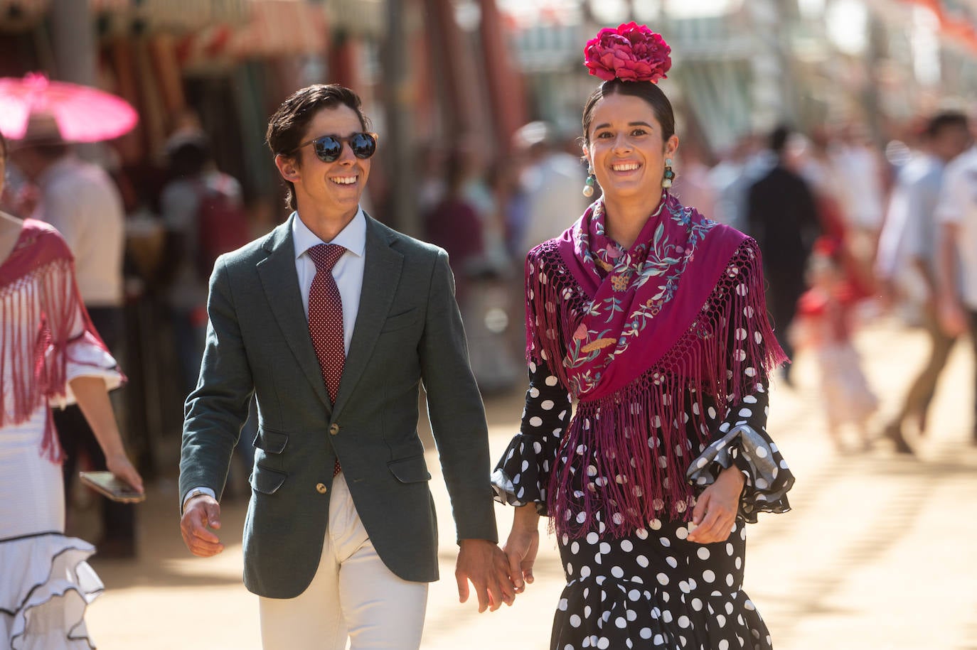 Las calles del Real continúan teniendo gran afluencia de público este jueves