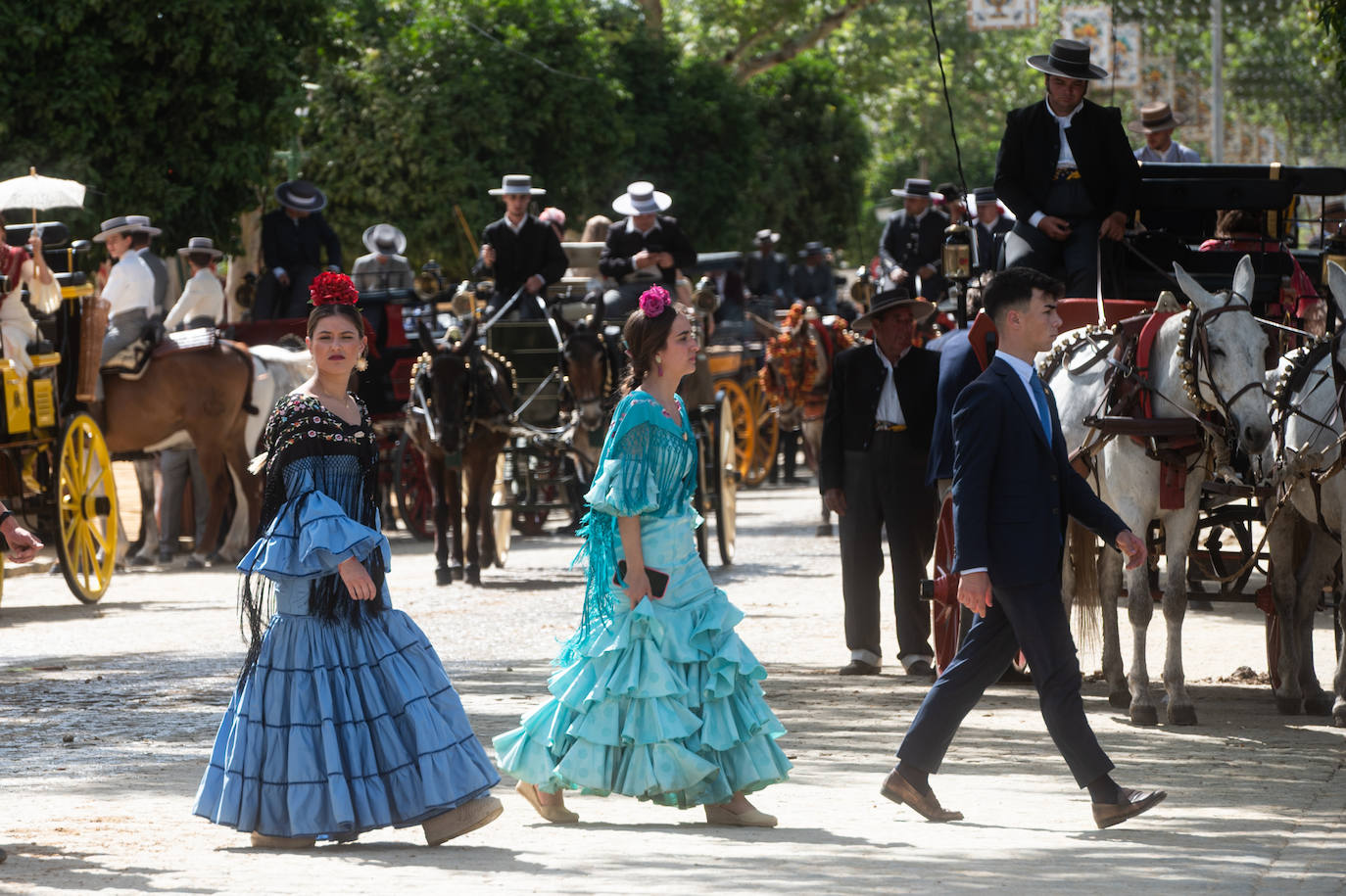 Las calles del Real continúan teniendo gran afluencia de público este jueves