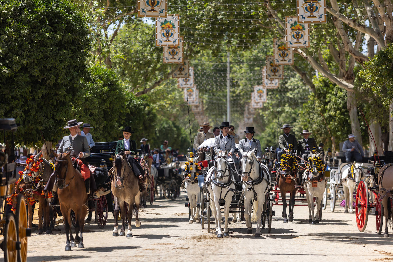 Las calles del Real continúan teniendo gran afluencia de público este jueves