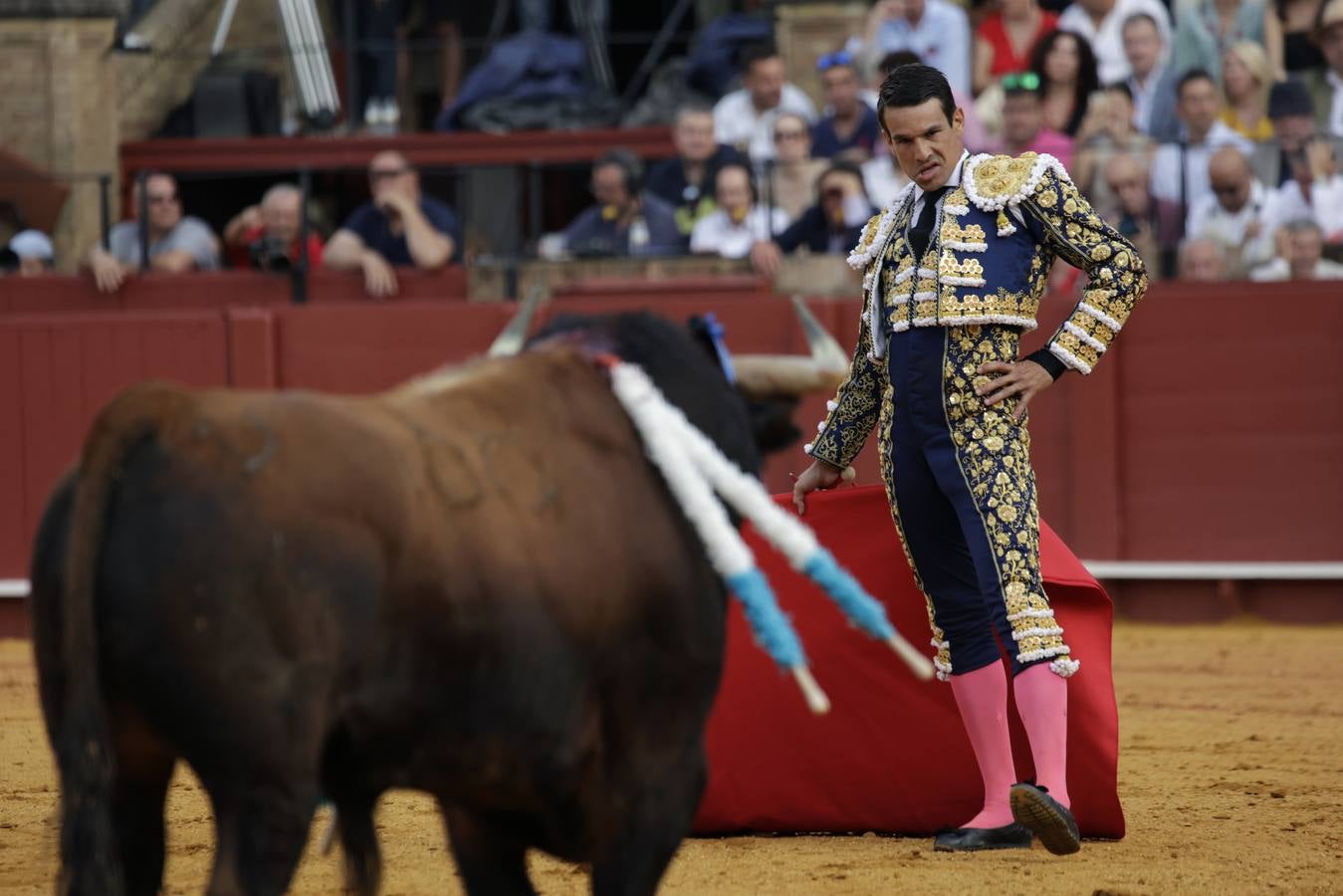 José María Manzanares, en su corrida este jueves en la Maestranza
