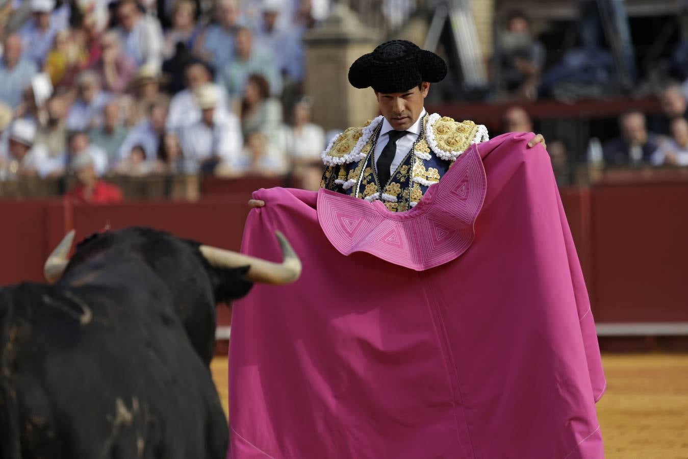 José María Manzanares, en su corrida este jueves en la Maestranza