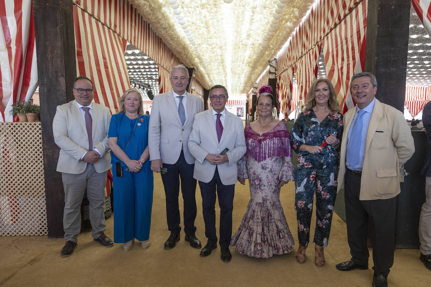 Recepción en la caseta del Mercantil