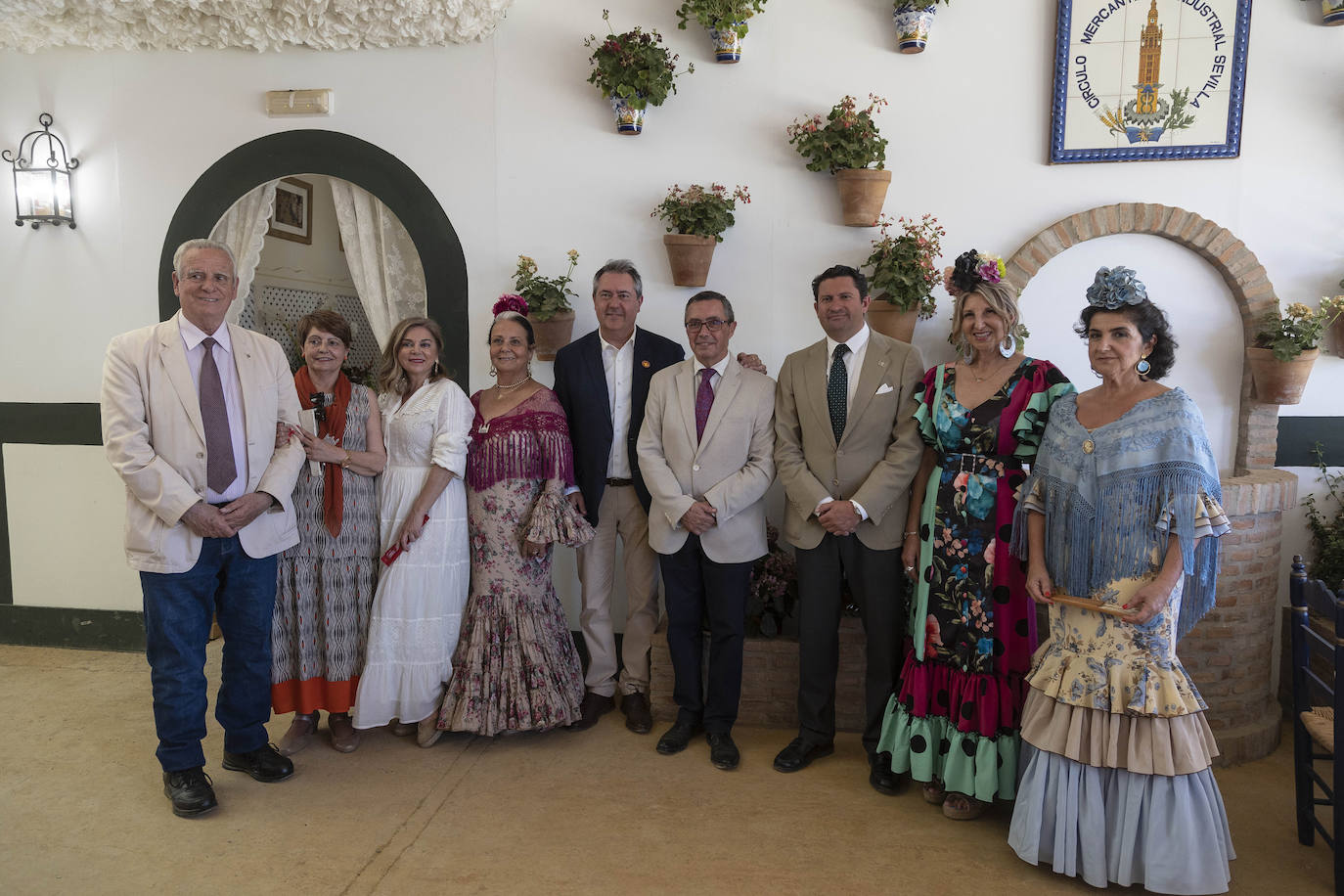 Recepción en la caseta del Mercantil