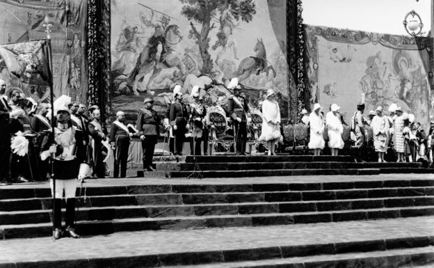 Palco principal de la inauguración de la exposición iberoamericana