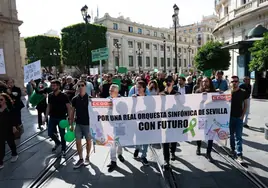 Imágenes de la marcha protesta en apoyo de la ROSS en Sevilla