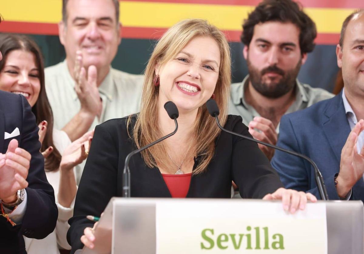 Cristina Peláez: «Hemos conseguido echar al socialismo y VOX es decisivo en el futuro gobierno de Sevilla»