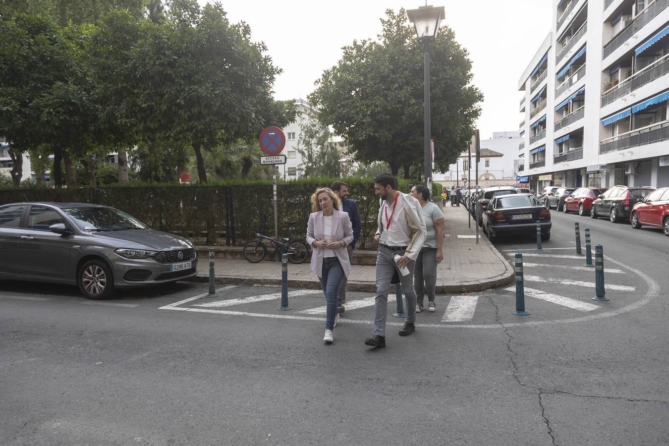 Llegada de Susana Hornillos, a la sede de su partido.