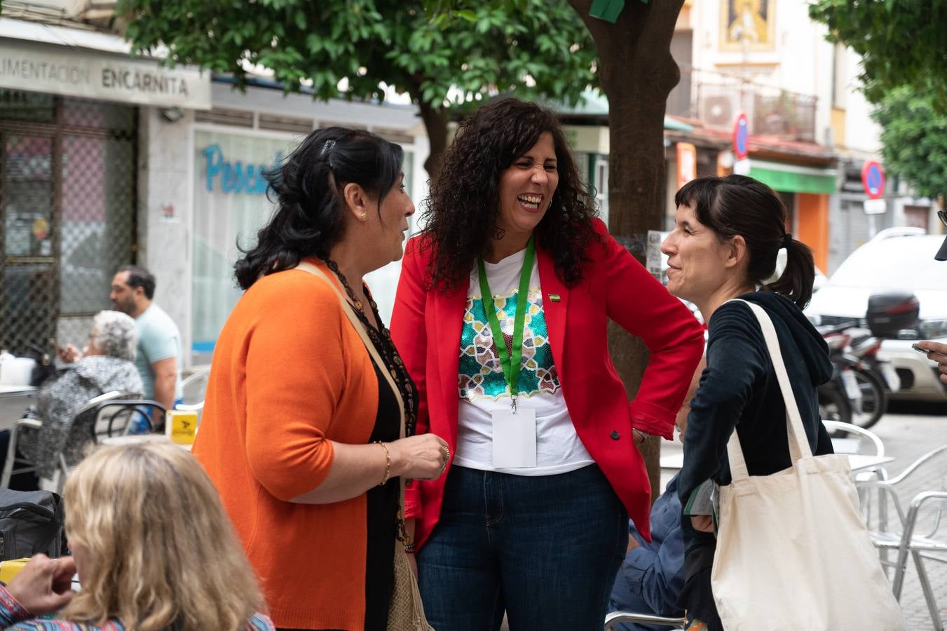 La candidata de Adelante Andalucía, Sandra Heredia, en la sede de su partido