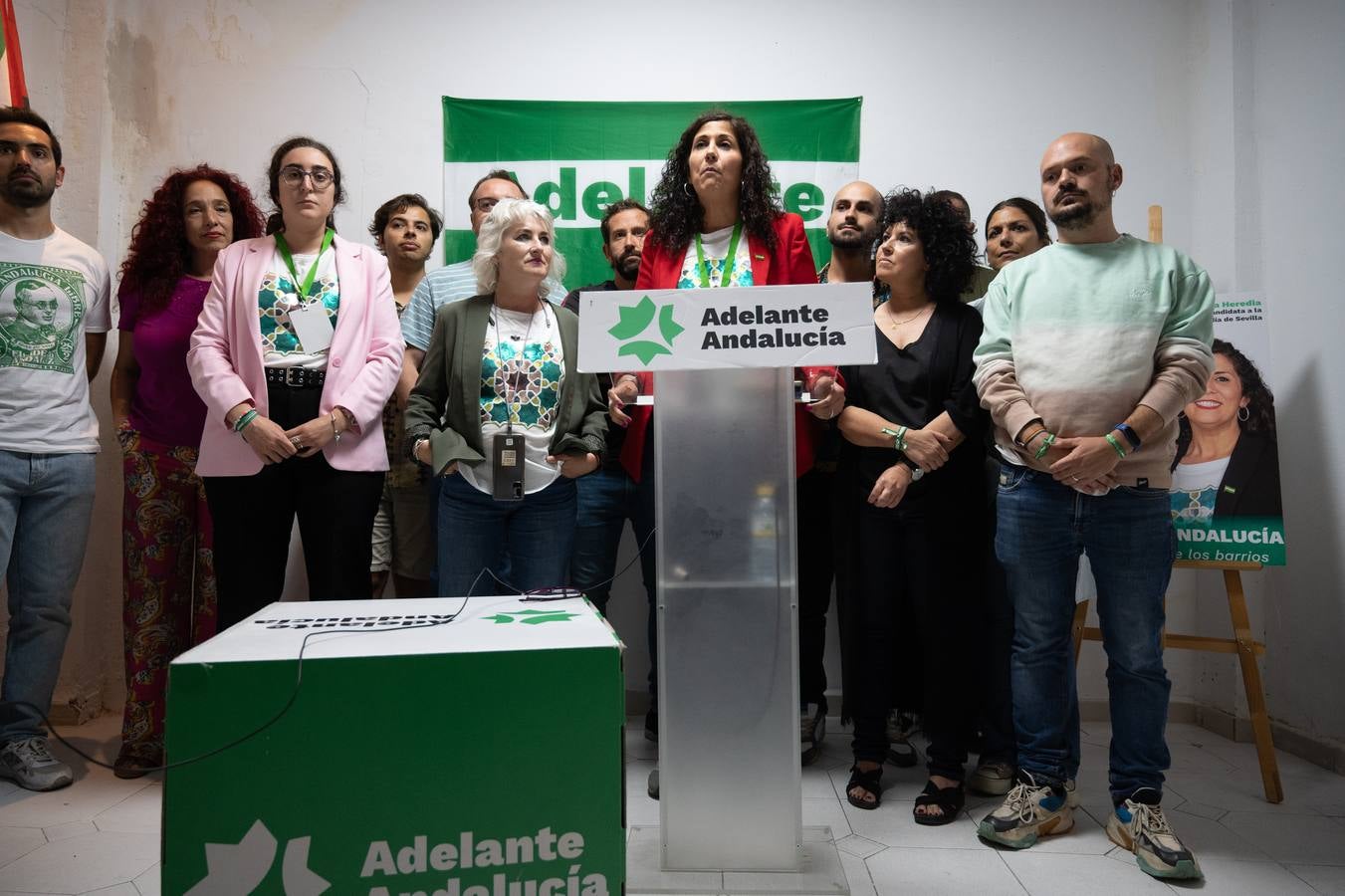 Comparecencia de Sandra Heredia ante los medios de comunicación