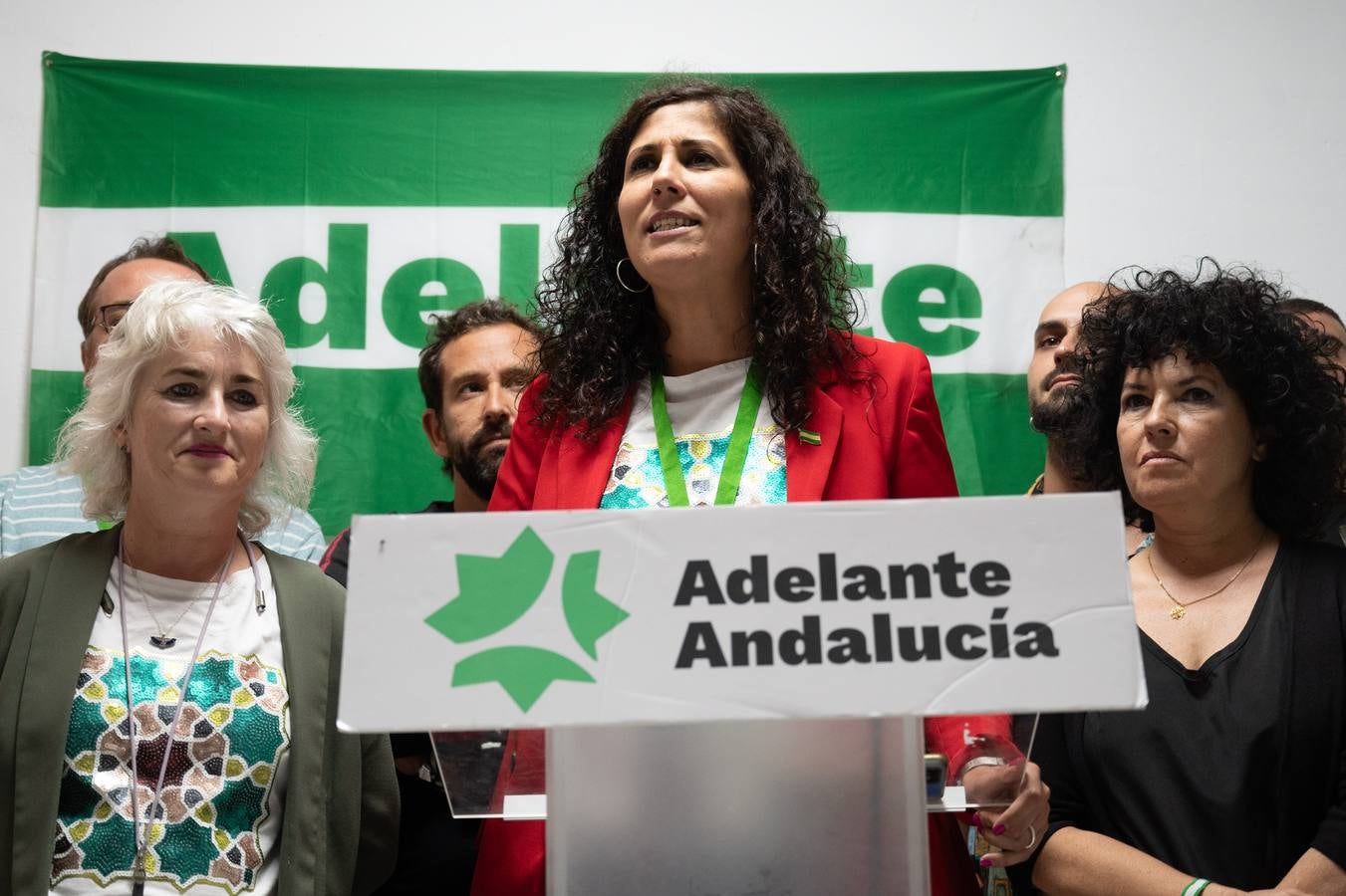 Comparecencia de Sandra Heredia ante los medios de comunicación