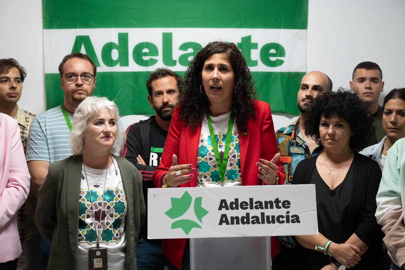 Comparecencia de Sandra Heredia ante los medios de comunicación