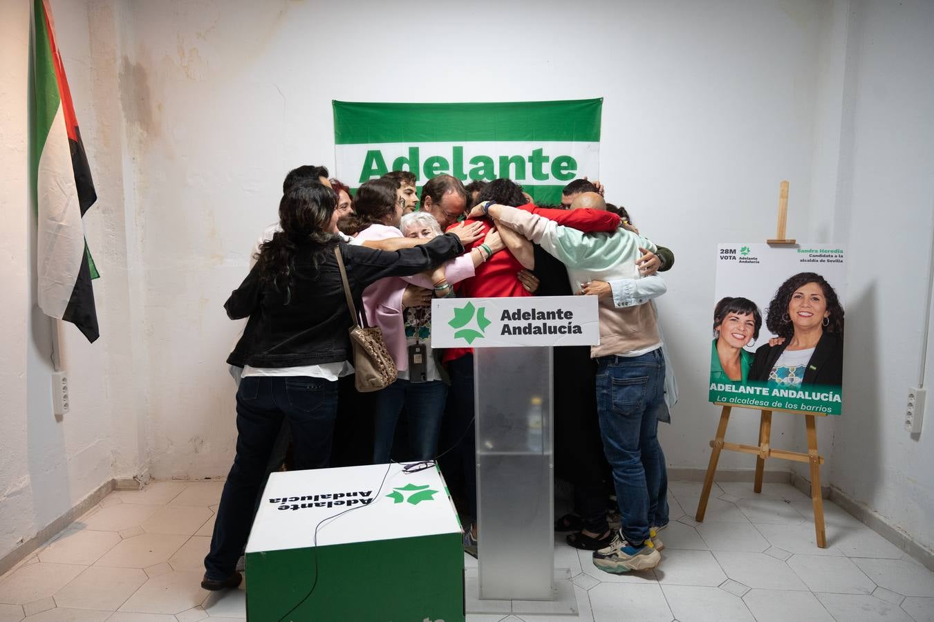 Comparecencia de Sandra Heredia ante los medios de comunicación