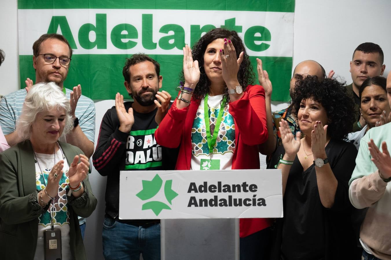 Comparecencia de Sandra Heredia ante los medios de comunicación