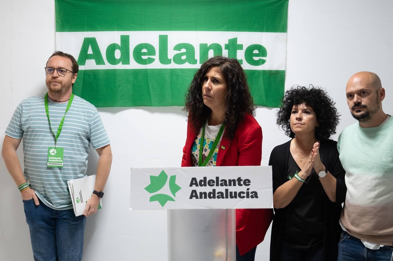 Comparecencia de Sandra Heredia ante los medios de comunicación