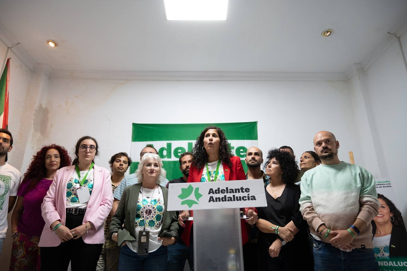 Comparecencia de Sandra Heredia ante los medios de comunicación
