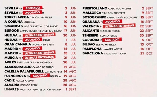 Gira de Manuel Carrasco en este 2023