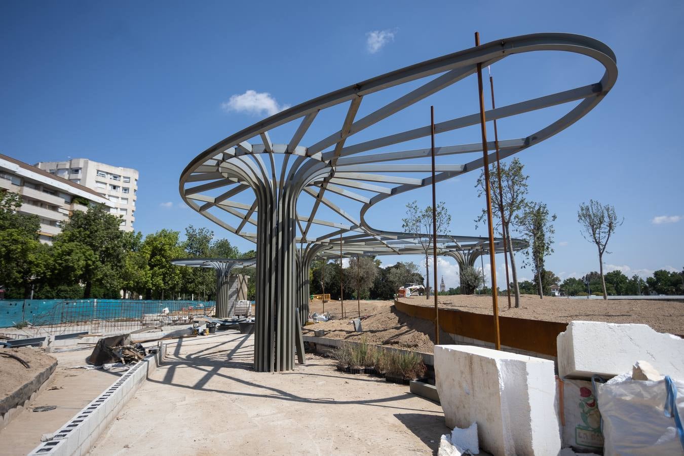 Estado actual de las obras del Jardín de las Cigarreras