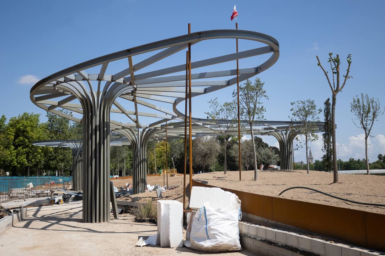 Estado actual de las obras del Jardín de las Cigarreras