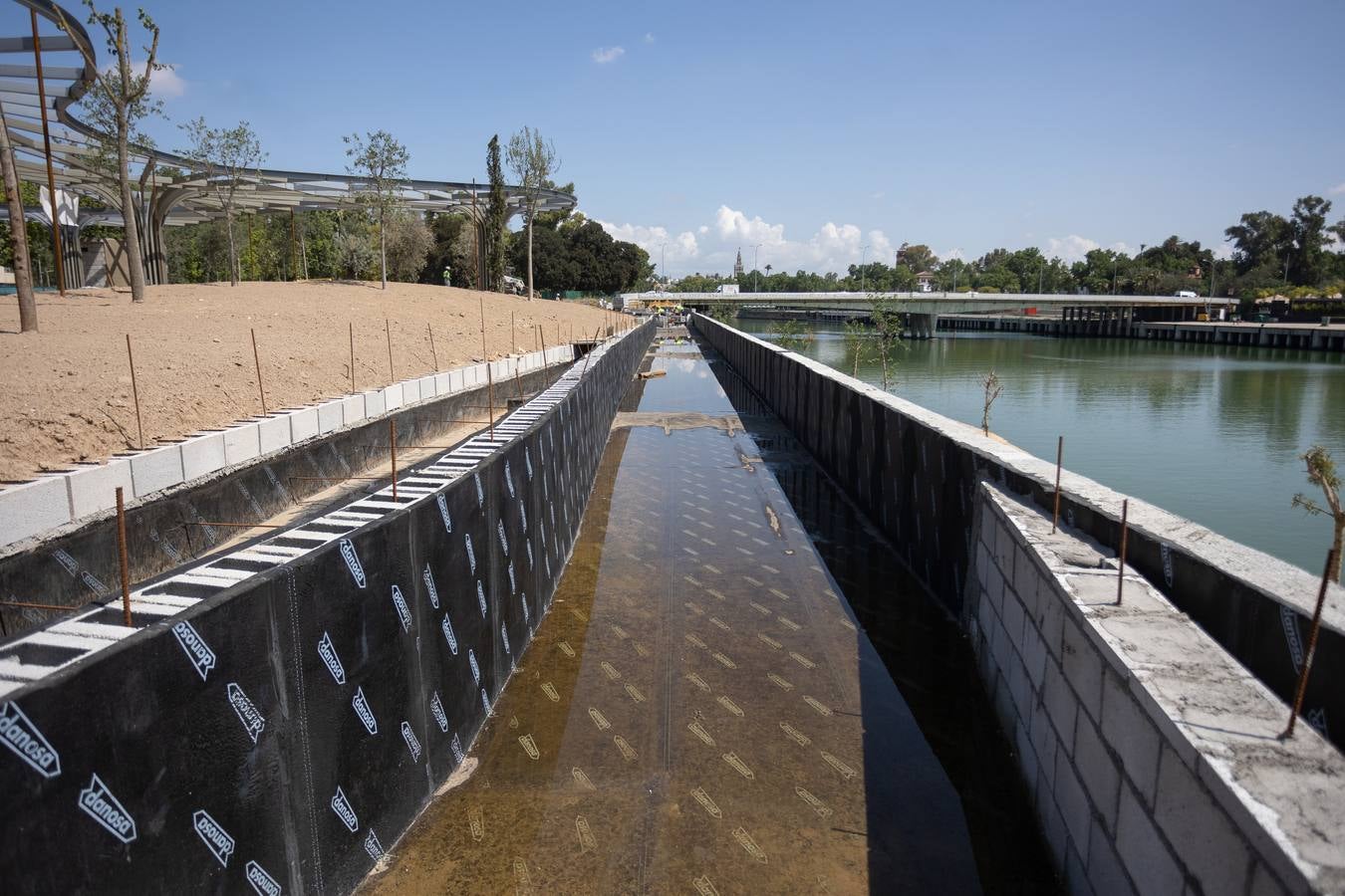 Estado actual de las obras del Jardín de las Cigarreras