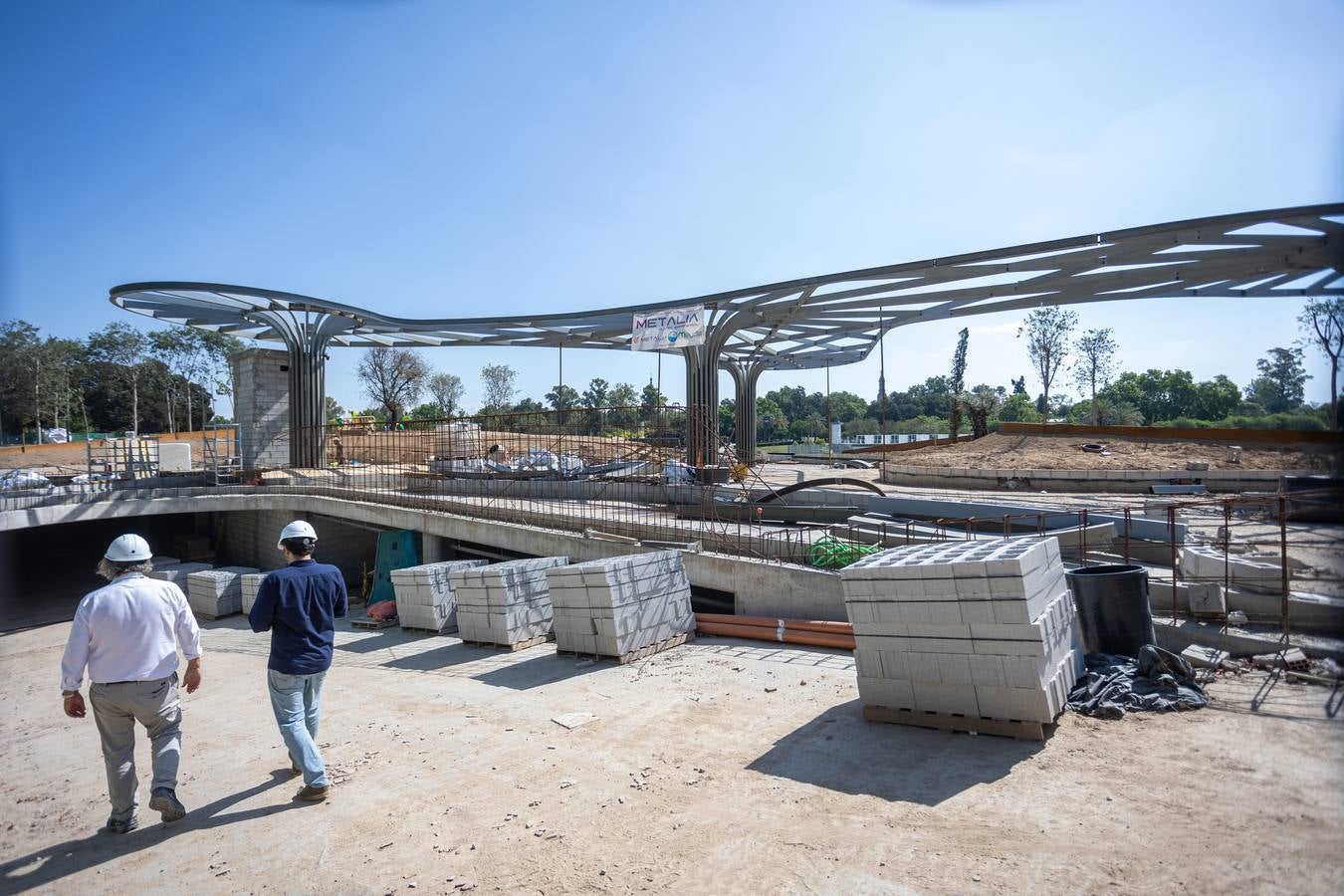 Estado actual de las obras del Jardín de las Cigarreras