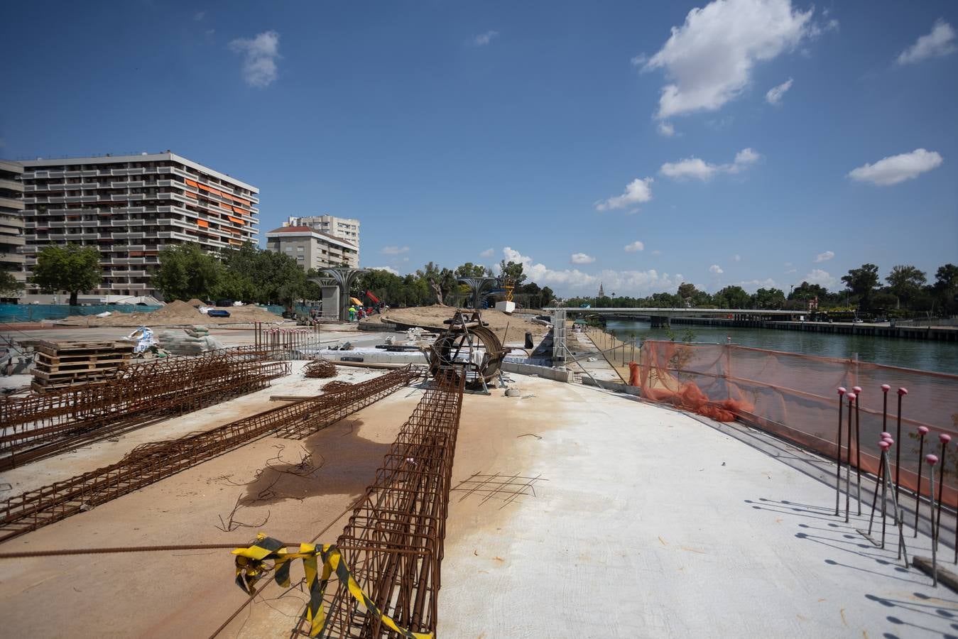 Estado actual de las obras del Jardín de las Cigarreras