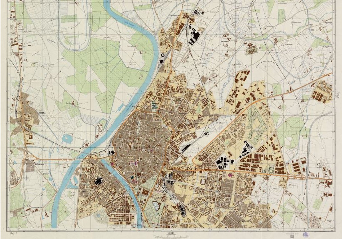 Plano de Sevilla realizado por los soviéticos en los años 70