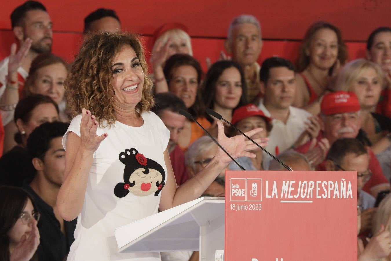 Primer mitin de precampaña  de Pedro Sánchez celebrado en Dos Hermanas
