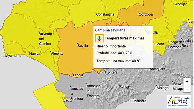 El tiempo en Sevilla: alerta naranja por una ola de calor que rozará los 45 grados