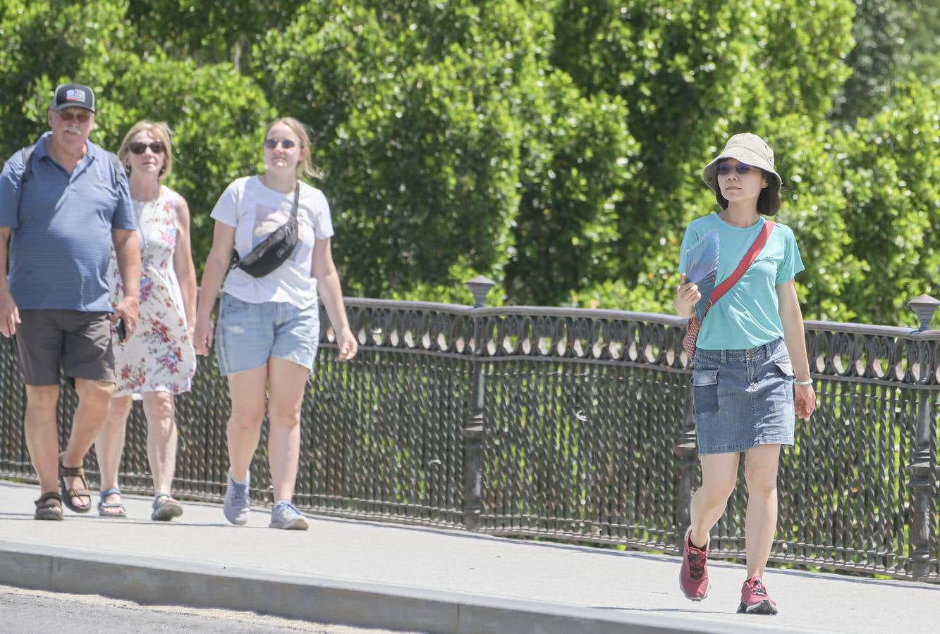 Ambiente muy caluroso en las calles de Sevilla