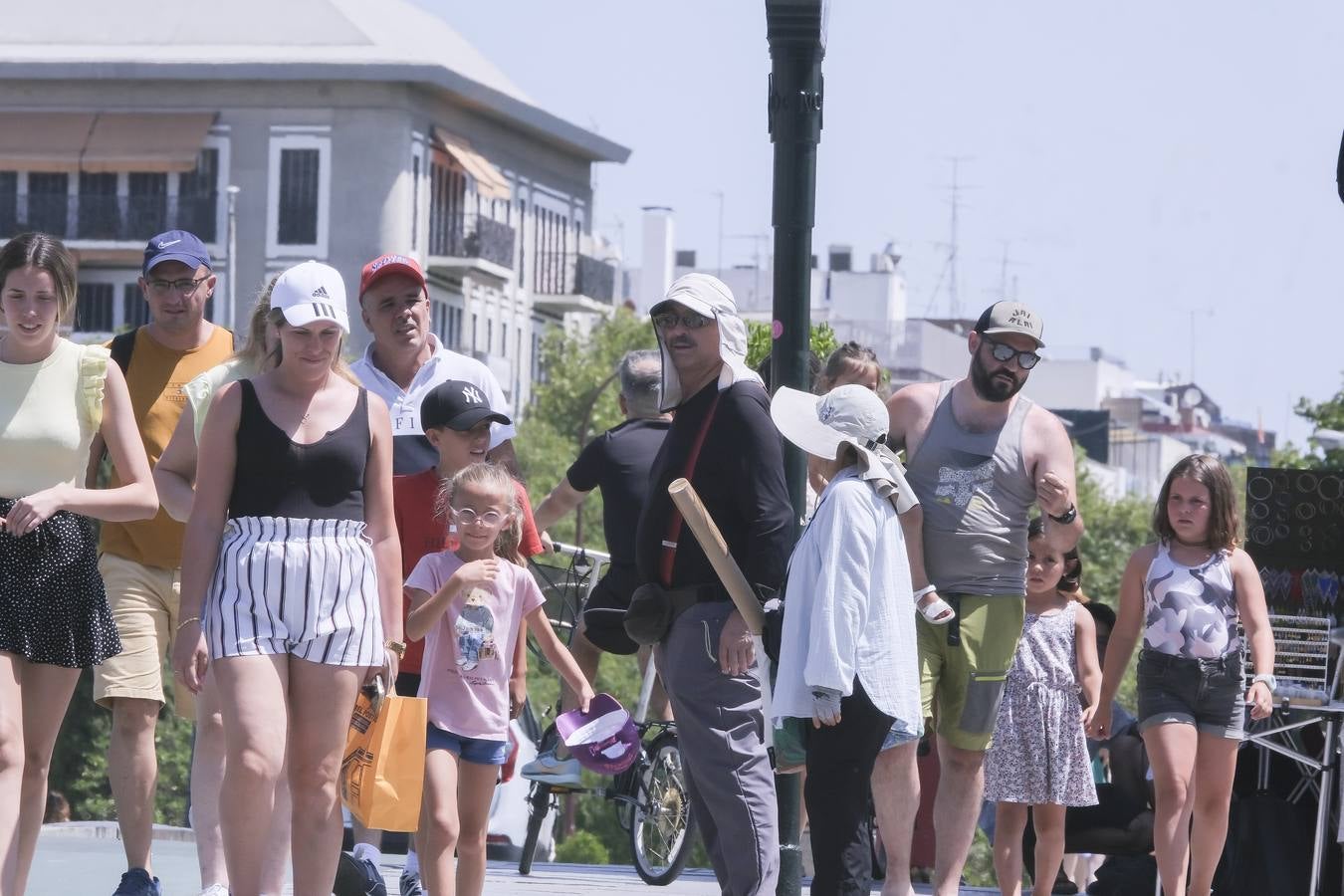 Ambiente muy caluroso en las calles de Sevilla